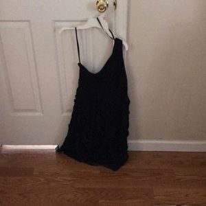 One shoulder dress -navy